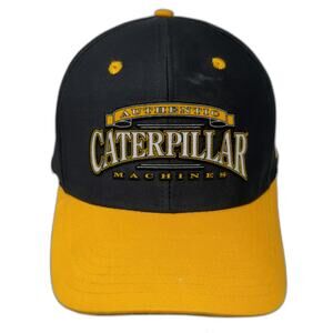Tonkin Caterpillar Snapback Black Yellow Hat One Size Green Underbrim Machines